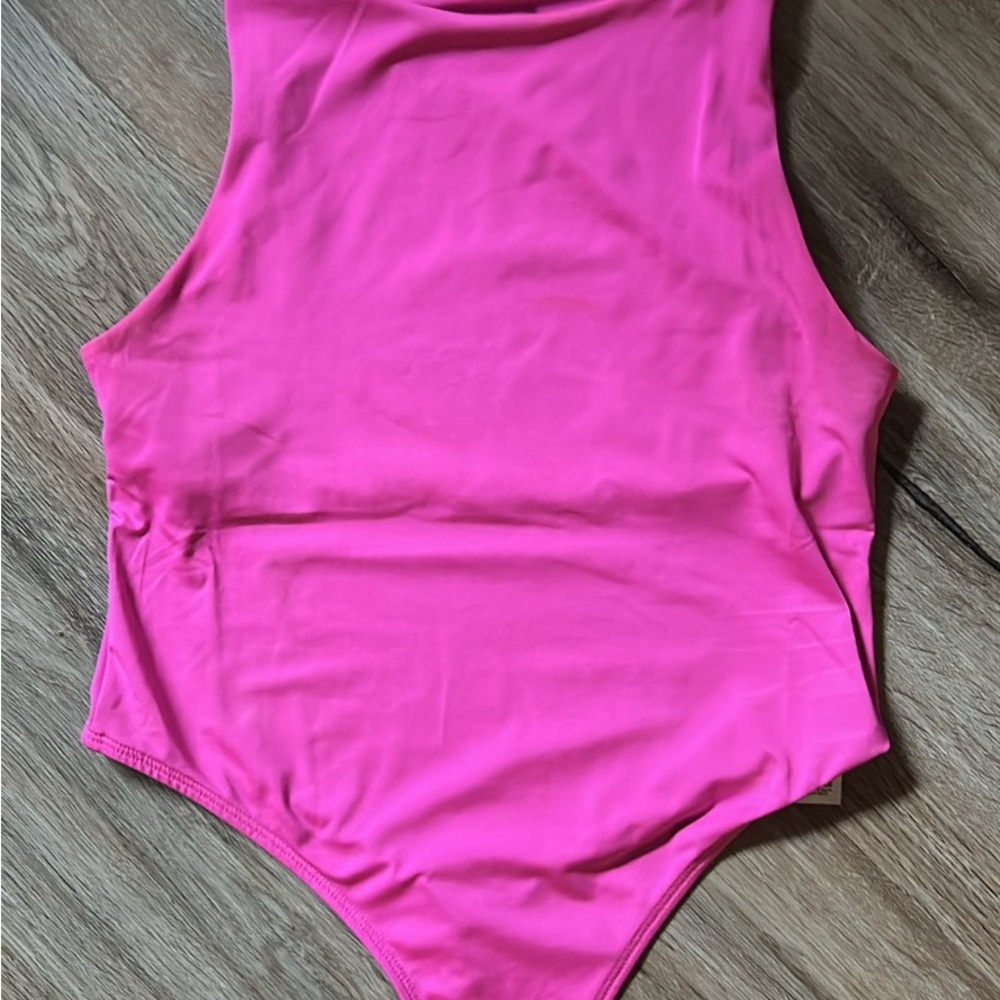Pink Boatneck Bodysuit
